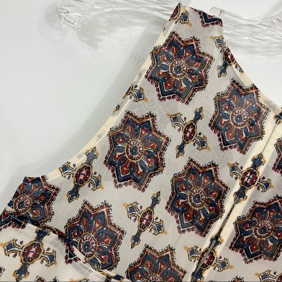 Madewell Shirred Maxi Dress Medallion Stamp XS - Picture 7 of 9